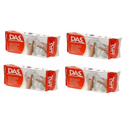Dasklei Boetseer klei - 4x - 500 gram - wit - hobby materiaal - knutselen - kleien - kinderen