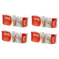Dasklei Boetseer klei - 4x - 500 gram - wit - hobby materiaal - knutselen - kleien - kinderen