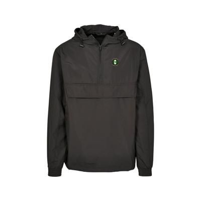 Windbreaker overhead jas zwart - FR - Wat gaan we doen vandaag - logo links