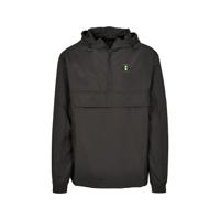 Windbreaker overhead jas zwart - FR - Wat gaan we doen vandaag - logo links