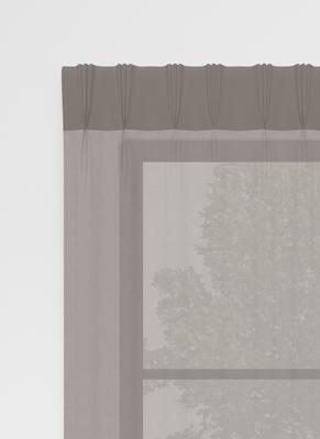 Multa gordijn - Taupe met Driedubbele plooi