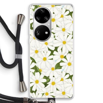 Summer Daisies: Huawei P50 Pro Transparant Hoesje met koord