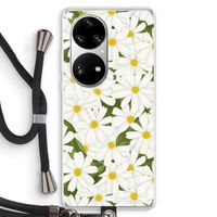 Summer Daisies: Huawei P50 Pro Transparant Hoesje met koord Summer Daisies: Huawei P50 Pro Transparant Hoesje met koord