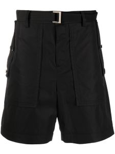 sacai short en coton à coupe sarouel - Noir