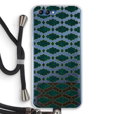 Moroccan tiles: Honor 10 Transparant Hoesje met koord