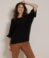 vleermuismouw trui met ruches vleermuismouw trui met ruches