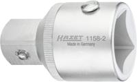 HAZET verloopstuk 1158-2 · 1 inch (25 mm) vierkant hol · 3/4 inch (20 mm) vierkant massief · lengte: 70 mm
