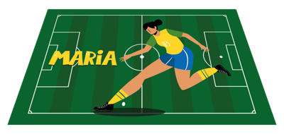 Personaliseerbare vrouwen voetbal placemat
