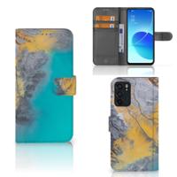 OPPO Reno6 5G | Bookcase | Marble Blue Gold