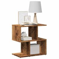 Nachtkastje 50x30x51,5 cm bewerkt hout oud houtkleurig