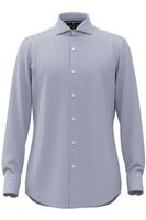 BOSS Slim Fit Jersey shirt lichtblauw, Fijne strepen