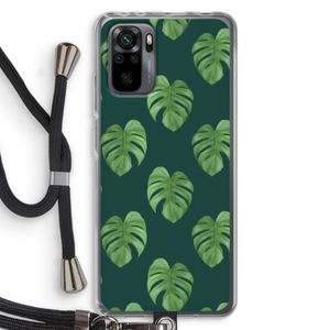 Monstera leaves: Xiaomi Redmi Note 10 Pro Transparant Hoesje met koord
