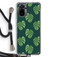 Monstera leaves: Xiaomi Redmi Note 10 Pro Transparant Hoesje met koord