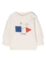 Bobo Choses sweat Crazy Bicy en polaire - Blanc