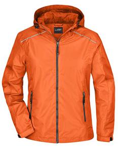 James & Nicholson JN1117 Ladies´ Rain Jacket - /Orange/Carbon - S