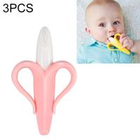 3 PC'S pasgeboren baby banaan siliconen Bijtring Bite (roze)