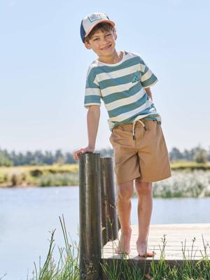 Bermuda jongens in twill kameel