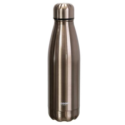 Travel drinkfles voor warme en koude dranken - rose goud - roestvrij staal - met schroefdop - 500 ml