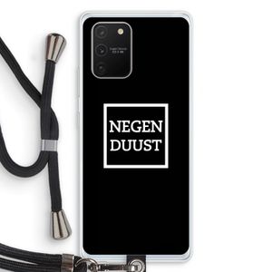 Negenduust black: Samsung Galaxy S10 Lite Transparant Hoesje met koord