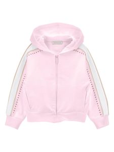 Monnalisa hoodie zippé à fleurs - Rose