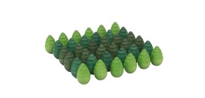 Grapat Mandala Bomen - 36 stuks (3 kleuren)