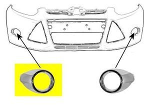 BUMPERGRILL ONDER RECHTS + MISTLICHTGAT + Chrome Buiten 1945598