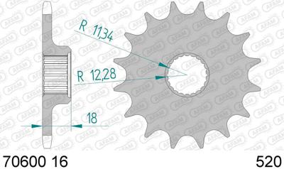 AFAM Sprocket 520 16z standard