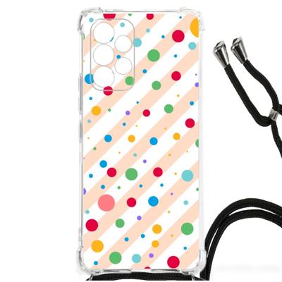 Samsung Galaxy A53 Doorzichtige Silicone Hoesje Dots Samsung Galaxy A53 Doorzichtige Silicone Hoesje Dots