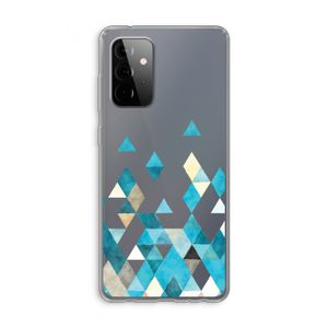 Gekleurde driehoekjes blauw: Samsung Galaxy A72 Transparant Hoesje