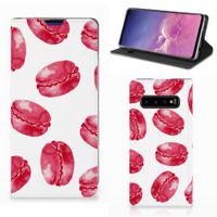 Samsung Galaxy S10 Flip Style Cover Pink Macarons - thumbnail