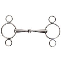 Pagony Pessoa bit 3 rings 18mm zilver maat:11,5