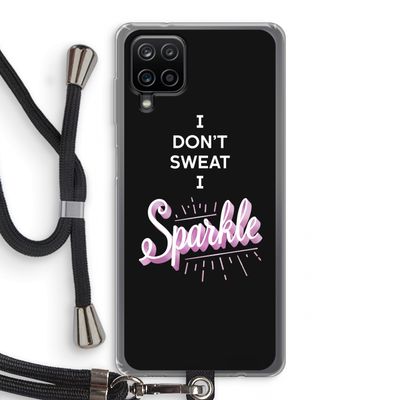Sparkle quote: Samsung Galaxy A12 Transparant Hoesje met koord