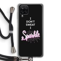 Sparkle quote: Samsung Galaxy A12 Transparant Hoesje met koord