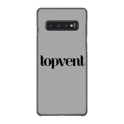 Topvent Grijs Zwart: Samsung Galaxy S10 4G Volledig Geprint Hoesje