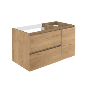 Wastafelonderbouw Allibert Lunik 90x55x46 cm Met Deur Eik Halifax Natuur