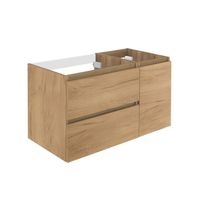 Wastafelonderbouw Allibert Lunik 90x55x46 cm Met Deur Eik Halifax Natuur