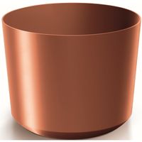 Prosperplast Plantenpot/bloempot Babylon - kunststof - buiten/binnen - koper - D34 x H34 cm   -