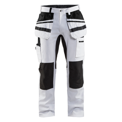 Blåkläder Schilders werkbroek met stretch 19101000-1099 | Wit/Zwart | Maat D92 - 7330509654897