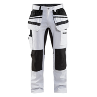 Blåkläder Schilders werkbroek met stretch 19101000-1099 | Wit/Zwart | Maat D100 - 7330509622544