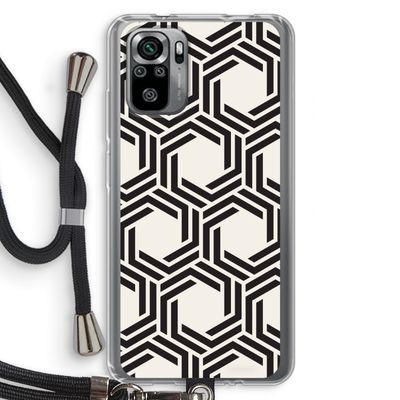 Geometrisch patroon: Xiaomi Redmi Note 10S Transparant Hoesje met koord