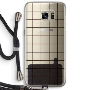 Rooster: Samsung Galaxy S7 Edge Transparant Hoesje met koord