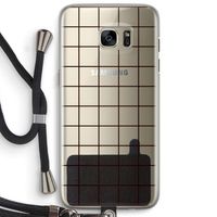 Rooster: Samsung Galaxy S7 Edge Transparant Hoesje met koord