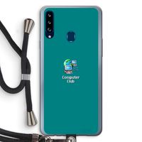 Win98: Samsung Galaxy A20s Transparant Hoesje met koord Win98: Samsung Galaxy A20s Transparant Hoesje met koord