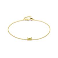 14k Geelgouden Armband met Peridot - 16,5-18 cm