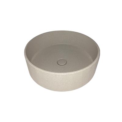 Opbouw Wastafel Sanimex Crystal Beton Rond Terrazzo Creme Sanimex