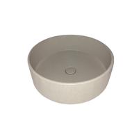 Opbouw Wastafel Sanimex Crystal Beton Rond Terrazzo Creme Sanimex