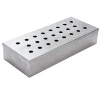 Smokerbox - voor de BBQ - RVS - 24 x 10 x 4,5 cm - rookbox - thumbnail