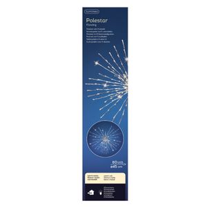 Kerstverlichting LED ster warm wit binnen/buiten 45 cm