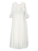 Manuela Macías robe en tulle Scarlette à taille empire - Blanc