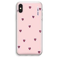 Hartjes: iPhone XS Max Transparant Hoesje